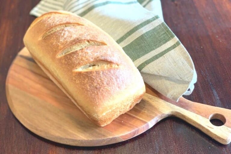 Homemade Sourdough Farmhouse White Bread Loaf